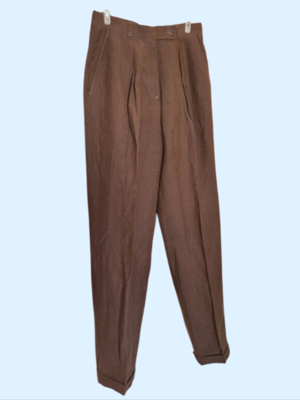 Bernard Zins Paris Brown Linen Pants